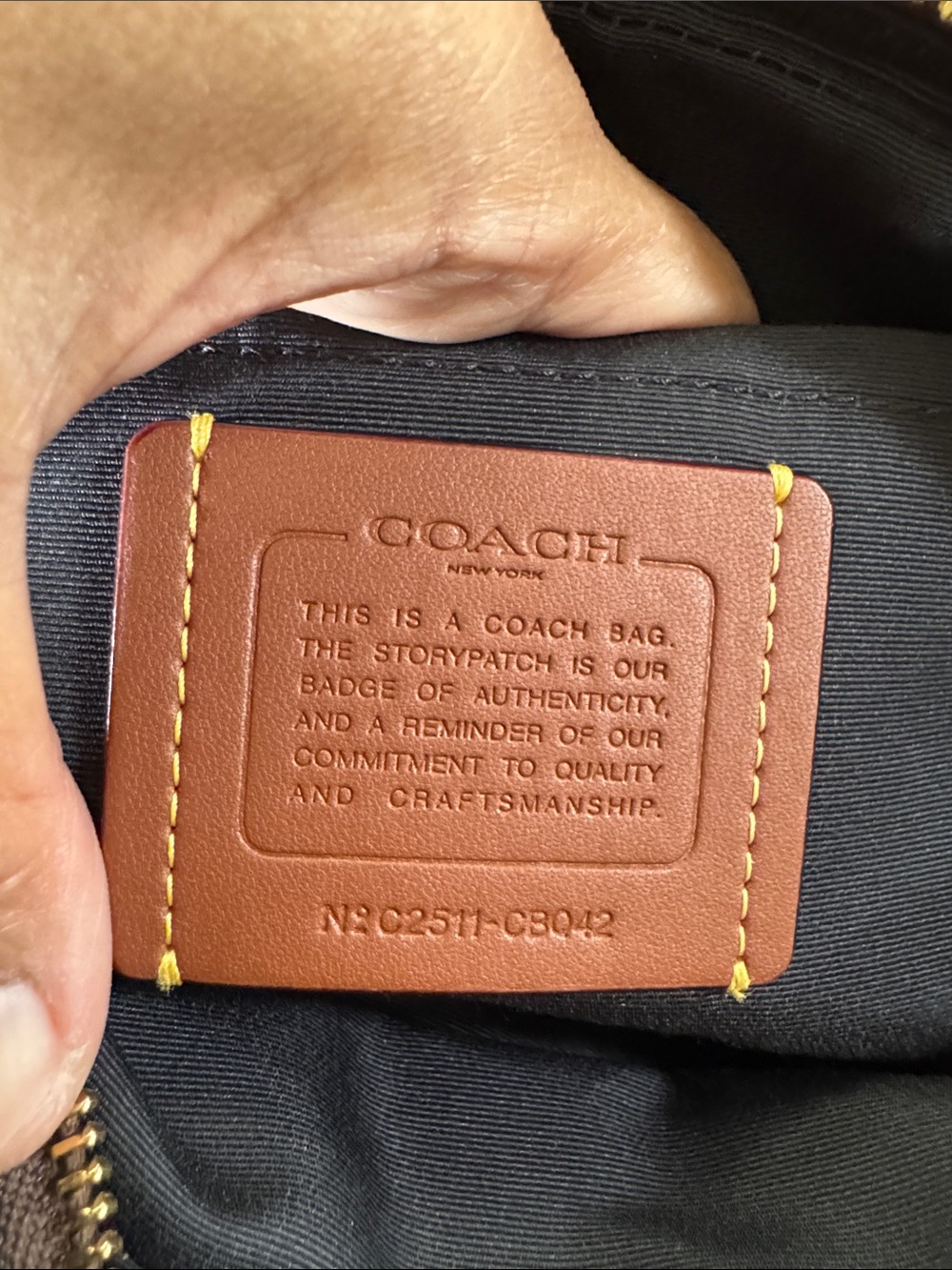 Coach Men’s Brown Signature Canvas Toiletry Pouch with Gold Logo - Picture 14 of 14